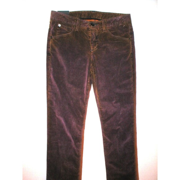 New NWT $295 Theyskens Theory Corduroy Pants Soft Womens 26 Skinny Purple Brown - Picture 7 of 7